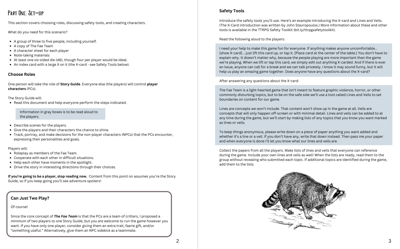 3 - The Fae Team Story Guide Manual PDF